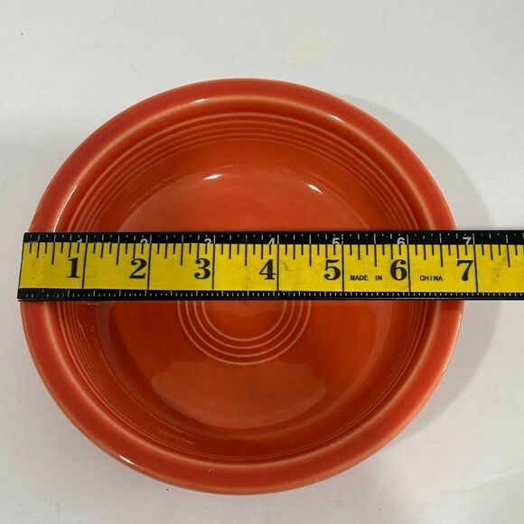 Homer Laughlin China Fiestaware Set of 2 Cereal Bowls Color Persimmon Retired - Picture 7 of 11